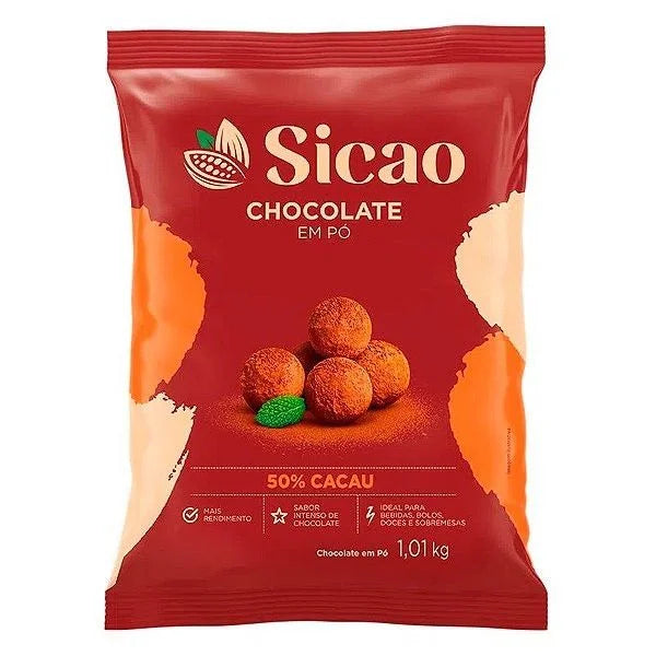 Chocolate em Pó 50% Cacau Sicao 1,01kg